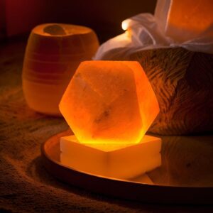 Himalayan Diamond Salt Lamp Pure Pink Salt Crystal Lamp Natural Home Decoration Accent
