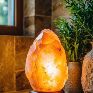 Create a calming ambiance with a Himalayan salt…
